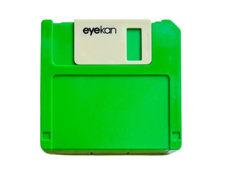 Estuche para lentes de contacto flexible, color: verde