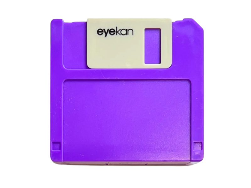 Estuche para lentes de contacto flexible, color: morado