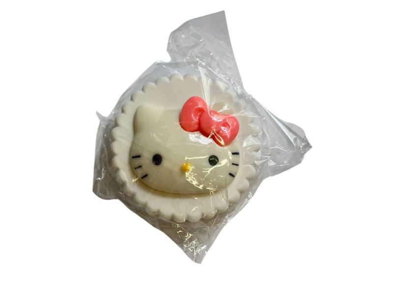 Estuche para lentes de contacto con figura de Hello Kitty, color: blanco