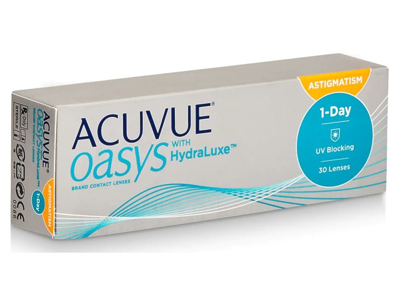 Acuvue Oasys 1-Day For Astigmatism With Hydraluxe (30 unidades), lentillas diarias