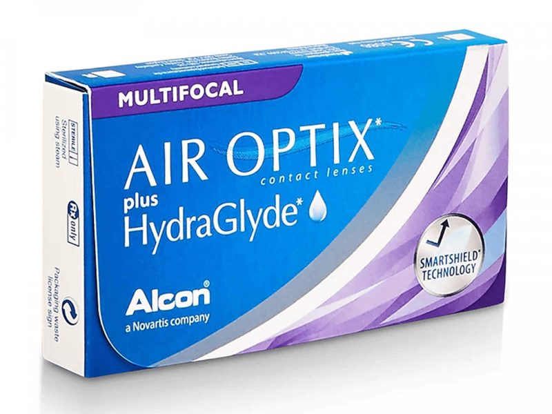 Air Optix plus HydraGlyde Multifocal (3 unidades), lentillas mensuales