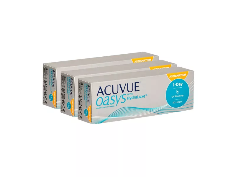 Acuvue Oasys 1-Day For Astigmatism With Hydraluxe (90 unidades)