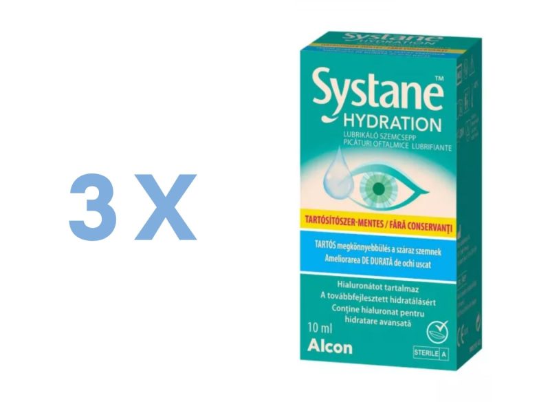 Systane Hydration sin conservantes (3 x 10 ml)