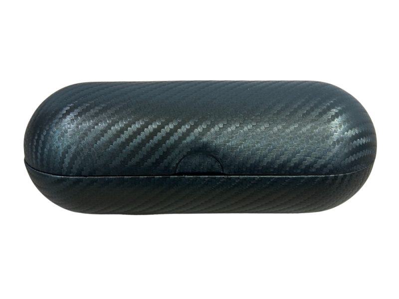 Estuche para gafas rígido con patrón de carbono