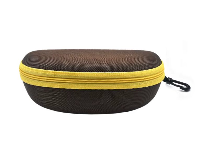 Estuche para gafas impermeable marrón/amarillo