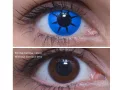 ColourVUE Crazy Party Azul(2 unidades) , cubierta, 3 lentillas mensuales - sin dioptrías 