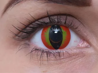   ColourVUE Crazy Ojo de Dragón (2 unidades) , cubierta, 3 lentillas mensuales - sin dioptrías 