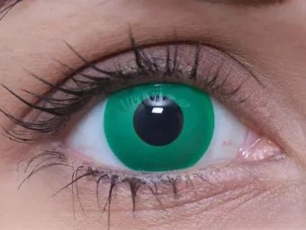   ColourVUE Crazy Smaragdzöld (2 unidades) , cubierta, 3 lentillas mensuales - sin dioptrías 