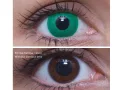 ColourVUE Crazy Smaragdzöld (2 unidades) , cubierta, 3 lentillas mensuales - sin dioptrías 