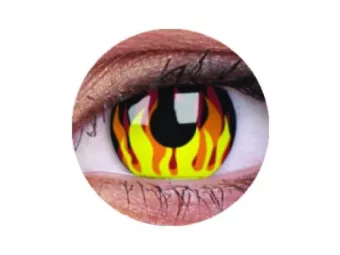  ColourVUE Crazy Flame Hot (2 unidades) , cubierta, 3 lentillas mensuales - sin dioptrías 