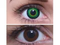 ColourVUE Crazy Ojos de colémbolo verde (2 unidades) , cubierta, 3 lentillas mensuales - sin dioptrías 
