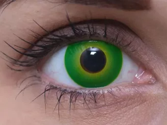   ColourVUE Crazy Hulk Verde (2 unidades) , cubierta, 3 lentillas mensuales - sin dioptrías 