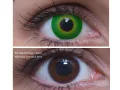 ColourVUE Crazy Hulk Verde (2 unidades) , cubierta, 3 lentillas mensuales - sin dioptrías 