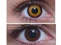 ColourVUE Crazy Cola sangrienta naranja (2 unidades) , cubierta, 3 lentillas mensuales - sin dioptrías 