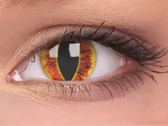   ColourVUE Crazy Sauron (2 unidades) , cubierta, 3 lentillas mensuales - sin dioptrías 