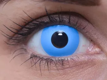   ColourVUE Crazy Azul (2 unidades) , cubierta, 3 lentillas mensuales - sin dioptrías 