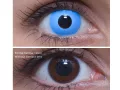 ColourVUE Crazy Azul (2 unidades) , cubierta, 3 lentillas mensuales - sin dioptrías 