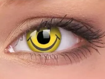   ColourVUE Crazy Smiley (2 unidades) , cubierta, 3 lentillas mensuales - sin dioptrías 