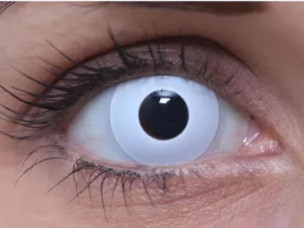   ColourVUE Crazy Whiteout (2 unidades) , cubierta, 3 lentillas mensuales - sin dioptrías 