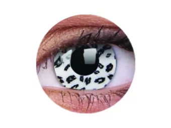   ColourVUE Crazy Leopardo blanco (2 unidades) , cubierta, 3 lentillas mensuales - sin dioptrías 