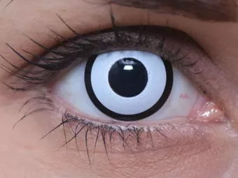   ColourVUE Crazy Zombi blanco (2 unidades) , cubierta, 3 lentillas mensuales