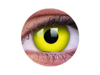   ColourVUE Crazy Amarillo (2 unidades) , cubierta, 3 lentillas mensuales - sin dioptrías 