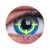 ColourVUE Crazy Cruceta amarilla (2 unidades) , cubierta, 3 lentillas mensuales - sin dioptrías 