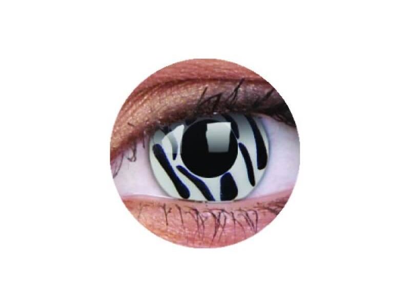 ColourVUE Crazy Cebra (2 unidades) , cubierta, 3 lentillas mensuales - sin dioptrías 