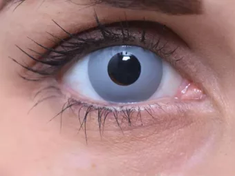   ColourVUE Crazy Gris zombi (2 unidades) , cubierta, 3 lentillas mensuales - sin dioptrías 