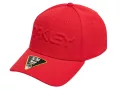 Oakley 912208-465 6 Panel Stretch Hat Embossed Red Line L/XL