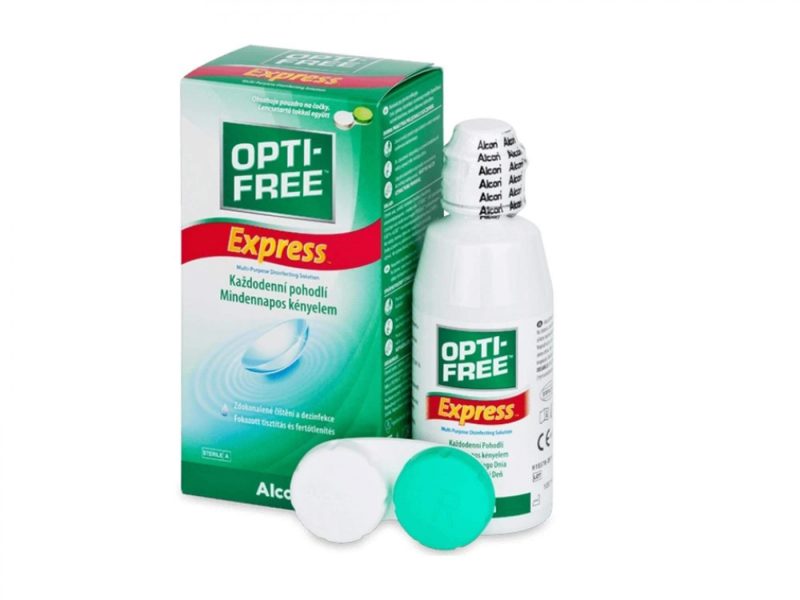 OPTI-FREE Express (120 ml), solución y estuche para lentillas