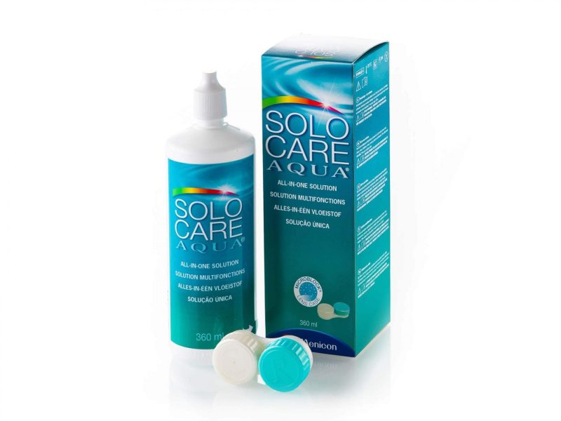SOLO-care Aqua (360 ml), solución y estuche para lentillas