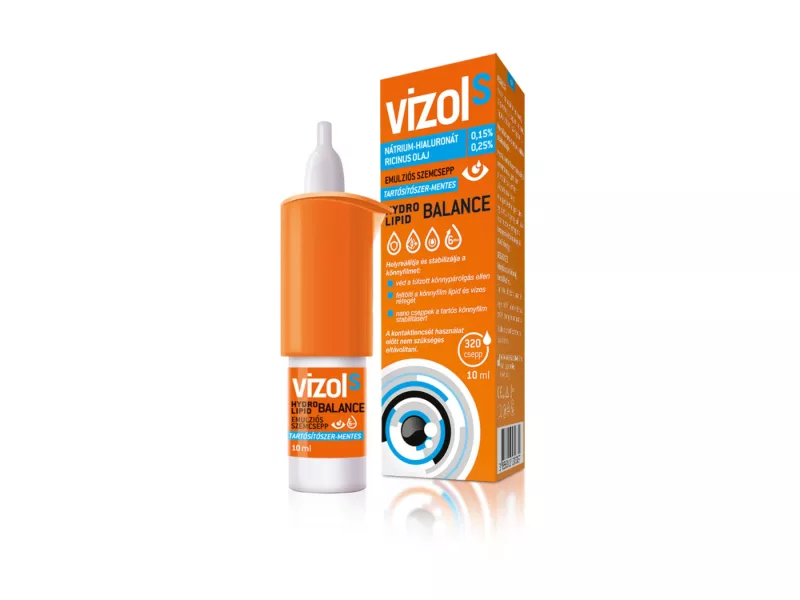 Vizol S Hydro Lipid Balance 0.15 % HA, 0.25 % aceite de ricino, colirio (10 ml)